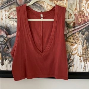 NOT AVAILABLE Free People V-neck Cropped Tank